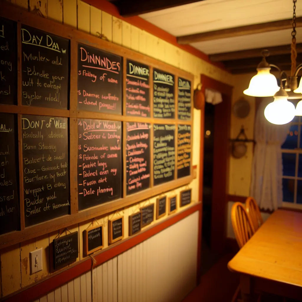 Weekly menu plan